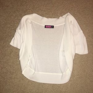 White cardigan